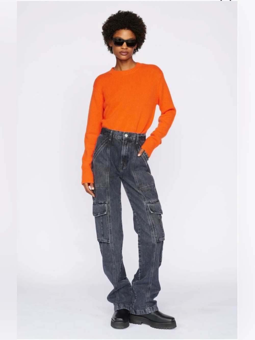FRAME Denim High Rise Utility Straight Leg Cargo Jeans Astray Size 25